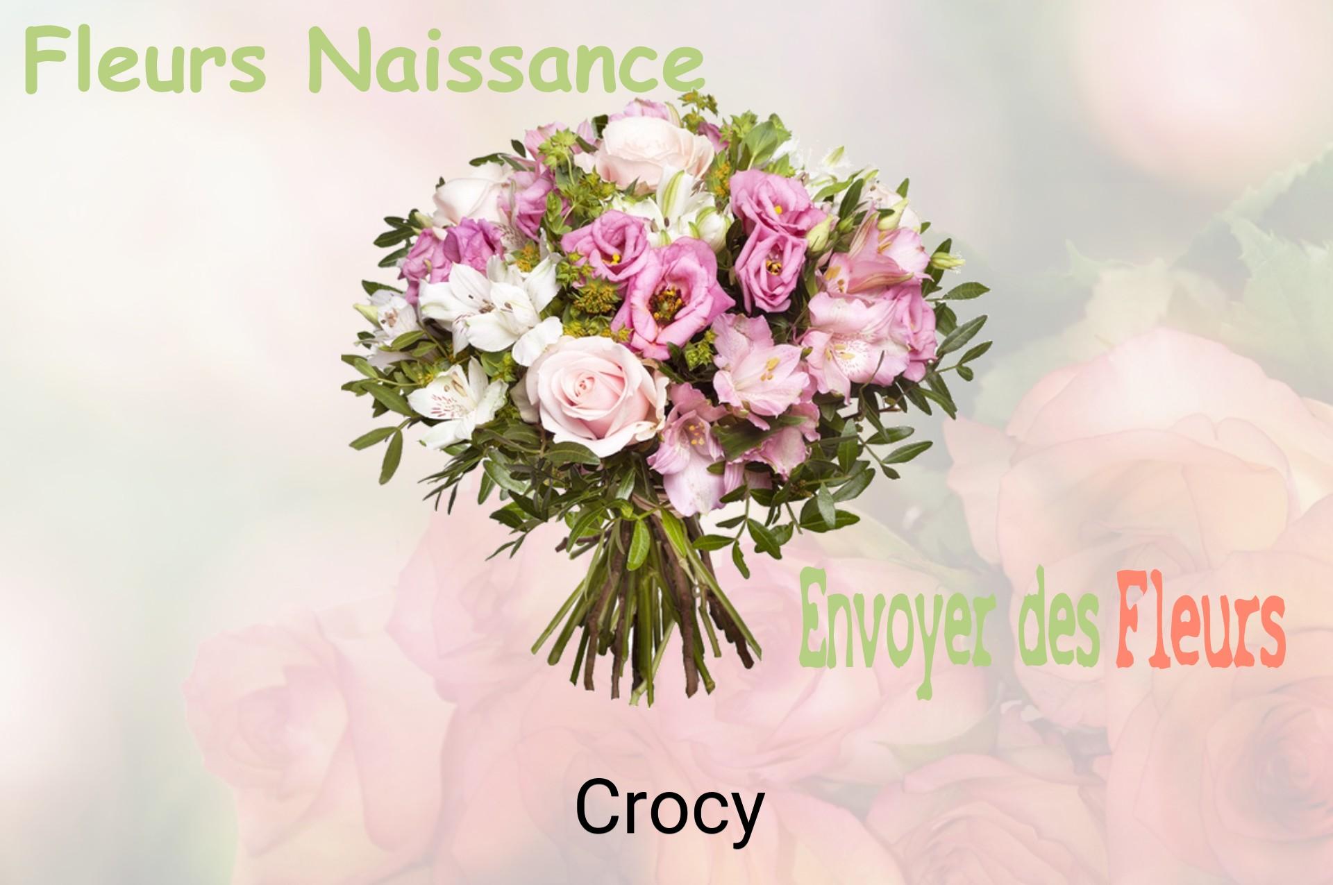 Bouquet de fleurs de naissance livré à Crocy